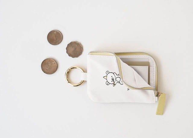 【リラックマ】「スリムワレット」は、カードやお金、鍵などなんでも入るすぐれもの。