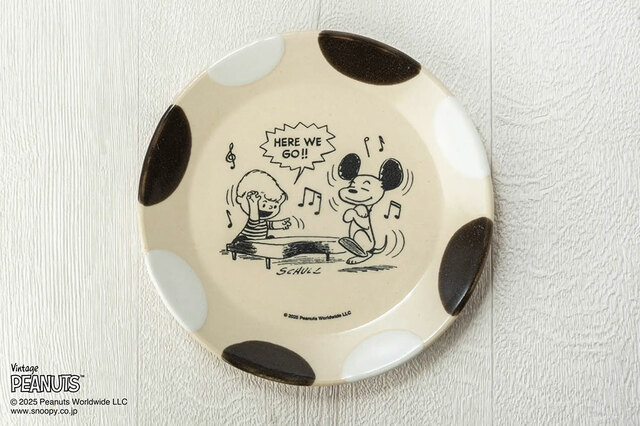 MASHICO プレート17cm PEANUTS [Hopak] ブラック/ホワイト