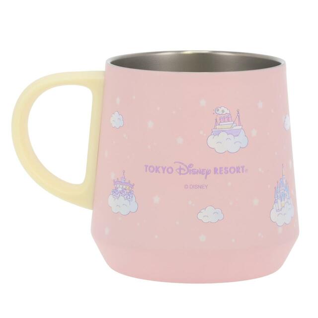 ステンレスマグカップ 2,700円|東京ディズニーリゾート ミニーマウスのリラックスタイムグッズ|販売店舗:東京ディズニーランド「ホームストア」、東京ディズニーシー「ヴィラ・ドナルド・ホームショップ」|発売日:2026年6月25日(木)