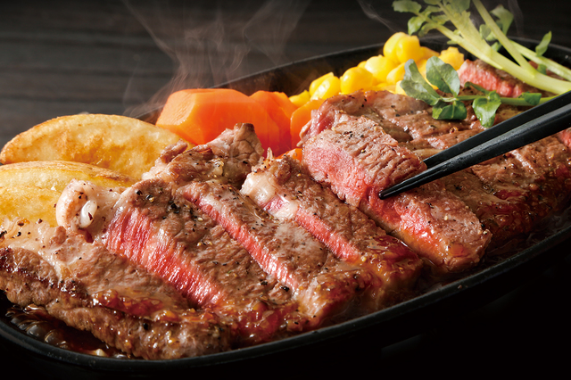 アンガス牛のステーキ