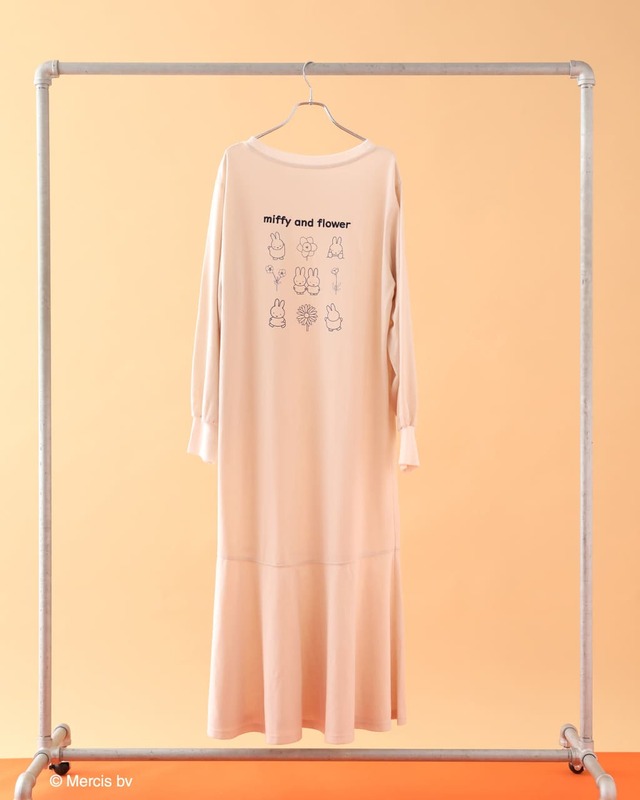 【Green Parks×ミッフィー】「Miffy/プリントワンピース」カラー：LightBeige　￥5,990