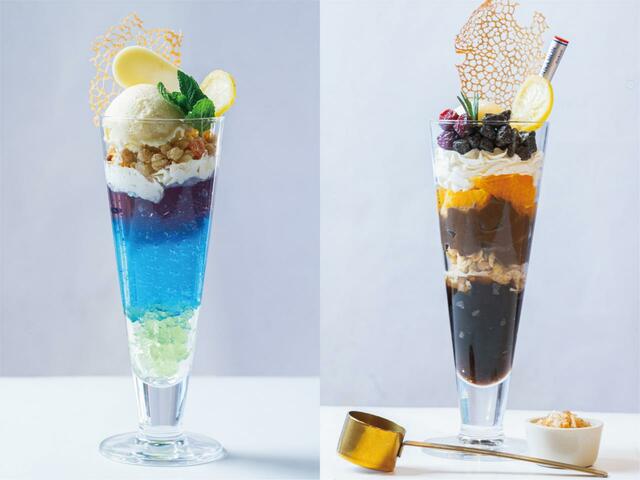 「オーロラパフェ／サウナパフェ」【おふろcafe utataneに「Nordic Cafe ＆ Dining matka」がオープン】