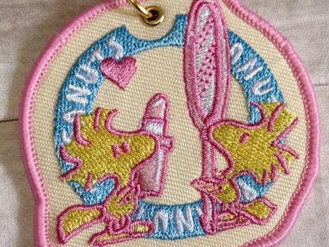 鏡と口紅をそれぞれ持っているウッドストックがかわいすぎる〜！