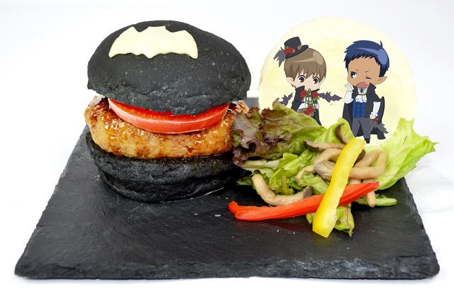 青峰と桜井のノワールバーガーセット　(1,150円)｜黒子のバスケ Vampire Party in J-WORLD TOKYO
