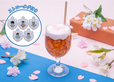 桜咲くティー 990円※ストロータグ(全5種)はお好きなキャラクターをお選びいただけます。提供期間 : 4/1(金)~5/29(日)