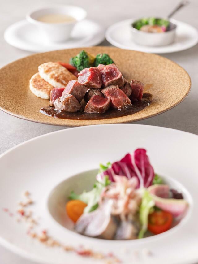 「近江牛鉄板焼 伊ぶき「トリュフ香る特選牛フィレ肉 サイコロステーキ 秋の味覚と共に」」<期間:2025年9月13日〜11月30日>【天麩羅も!飲茶も!デザートも!ホテルニューオウミのレストラン3店舗で“食べ放題の競演”「秋の収穫祭」開催!】