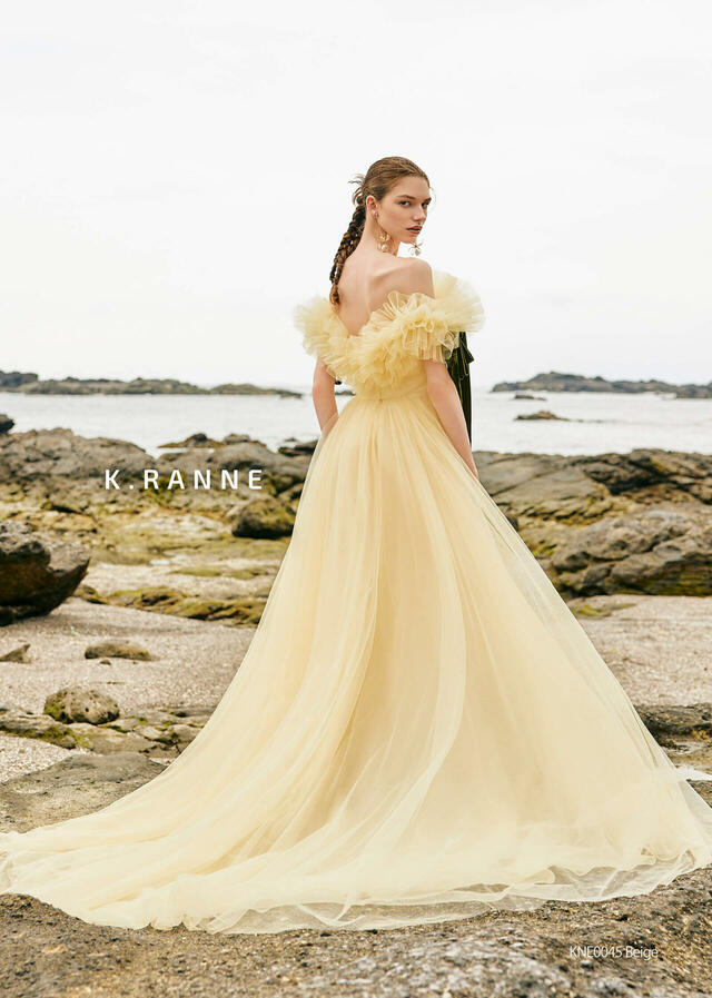 クラウディア|「K.RANNE-クランネ-」新作ウェディングドレス|KNE0045_Beige