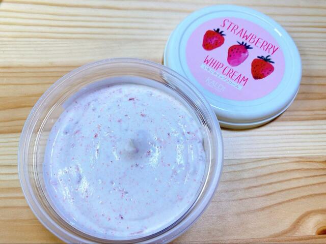 【カルディいちごホイップクリーム 110g】あま〜いいちごクリーム