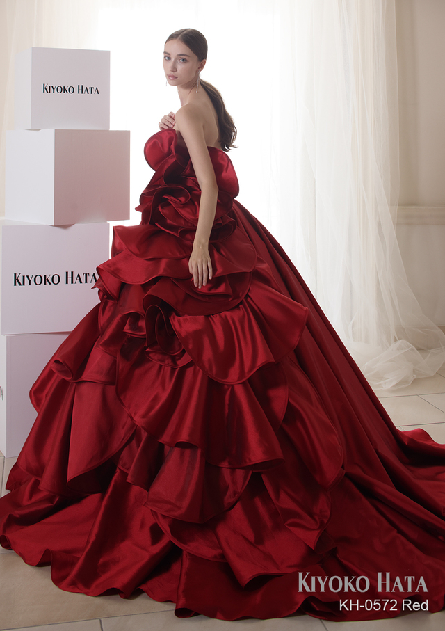 【KIYOKO HATA キヨコハタ】新作ウェディングドレス：KH-0572_Red