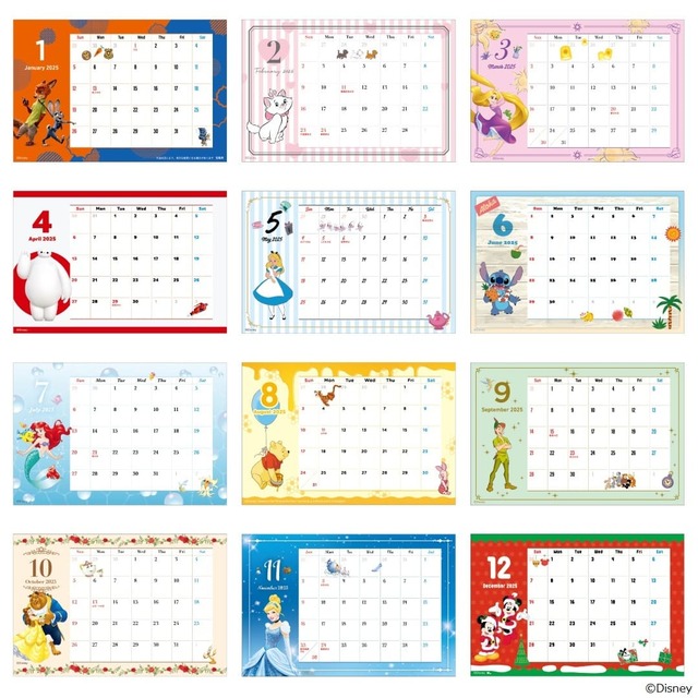 【『Disney SPECIAL CALENDAR BOOK 2025』（宝島社）】ディズニーキャラクターが大集合！