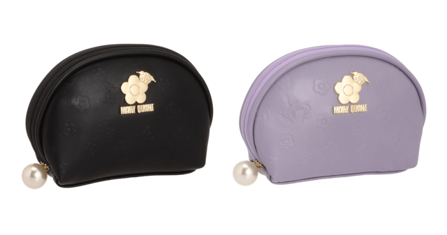 【マリークヮント×クロミ】コラボ商品：ラウンドポーチ（全2種）各4,180円（税込）