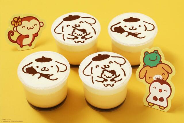 「ポムポムプリンのミニプリン」<価格:460円(税込)>【【パステル×ポムポムプリン】ポムポムプリンのおしりをモチーフにした『ぷりんぷりんプリン~ポムポムプリンのおしり~』新登場♪】