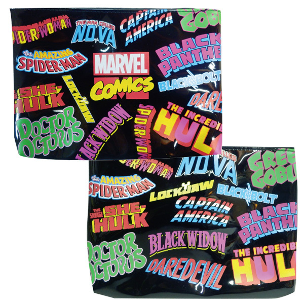 エナメルフラットポーチ（ヒーローロゴ）￥1,500+税