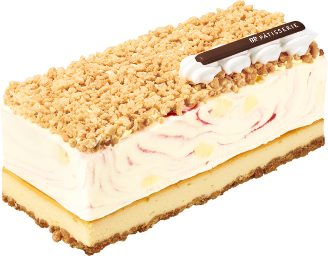 「31 ザ・チーズケーキ made from ストロベリーチーズケーキ」<価格:2,500円(税込)>【サーティワンに「新アイスクリームケーキ」誕生!アイスクリームとケーキが層になった“苺チーズケーキ&カフェモカ”全国で販売!】