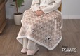 【PEANUTS】「PEANUTS ひざ掛け」グレージュ