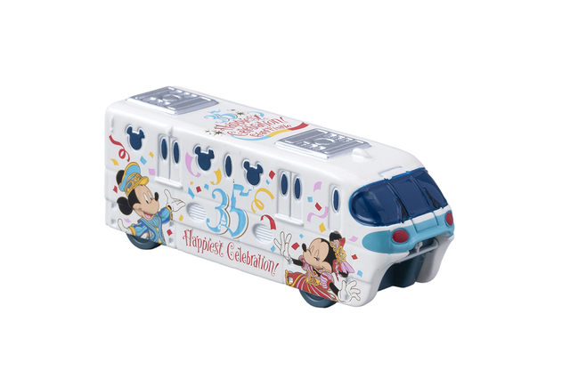 ディズニーリゾートライン トミカ 1,200円｜ディズニー・ビークル・コレクション｜高さ約3×幅約2×長さ約7cm｜東京ディズニーランド「グランドエンポーリアム」、東京ディズニーシー「エンポーリオ」｜東京ディズニーリゾート35周年グランドフィナーレ