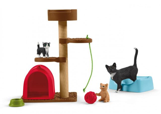 ネコのあそび場【シュライヒ　ミニチュア・フィギュア】