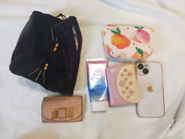 お出かけに必要最低限のものが入る大きさ【ニトリ デコホーム】デコネコ（巾着ポーチ）