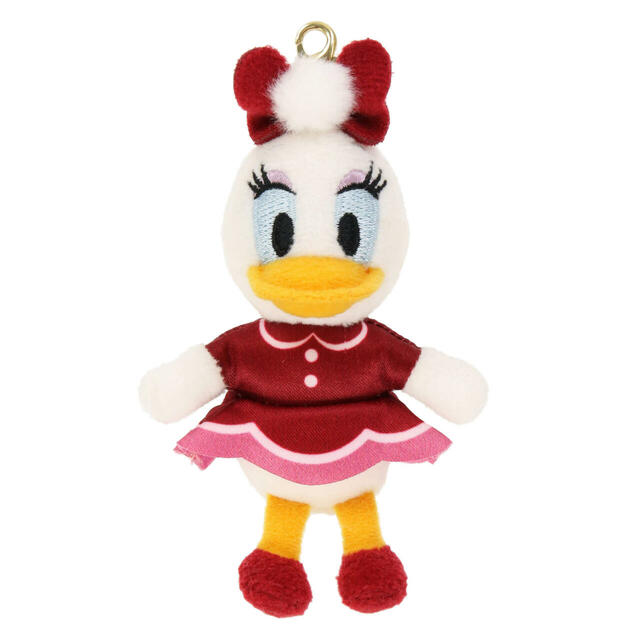 ぬいぐるみチャーム 1,200円｜東京ディズニーリゾート「ディズニー・クリスマス」スペシャルグッズ｜「Dazzling Christmas in New York！」のグッズ｜販売店舗：東京ディズニーシー「ガッレリーア・ディズニー」｜発売日：2024年11月8日（金）