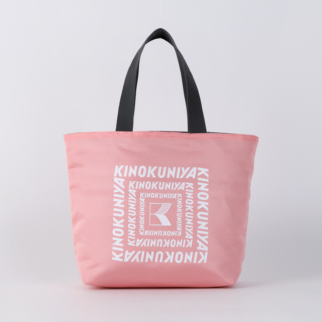 【OMO KINOKUNIYA　20周年限定エチカちゃんコラボリバーシブルバッグ】中面　紀ノ国屋ロゴ／表裏で異なるリバーシブル仕様！自由に使い分けられます