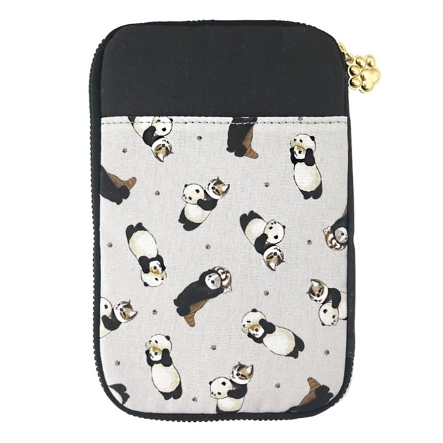 【モフサンド】ソフトスリムポーチ パンダにゃん 背面