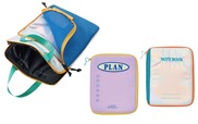 【PLAZA】「ガジェットケース　Hello My Name is」￥2,750、「ガジェットケース　NOTE BOOK / PLAN」￥2,640
