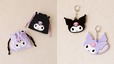【サンリオキャラクターズ×and ST／LOWRYS FARM】【クロミ】キンチャクポーチ 全2種 1,790円、【クロミ】ミラーキーチャーム 全2種 1,890円