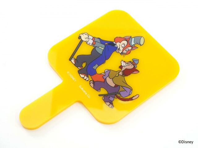 ハンドミラー 1,980円｜『ピノキオ』ギデオン＆ファウルフェロー｜キデイランド猫の日ディズニーグッズ
