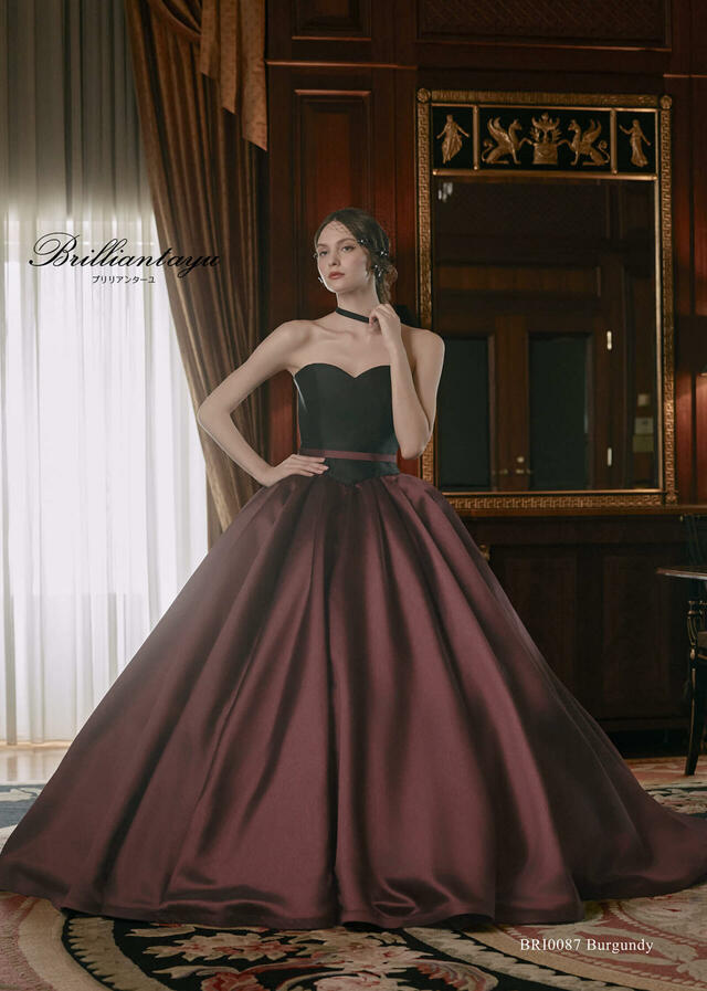 クラウディア|「Brilliantayu (ブリリアンターユ)」新作ウェディングドレス| BRI-0087_Burgundy