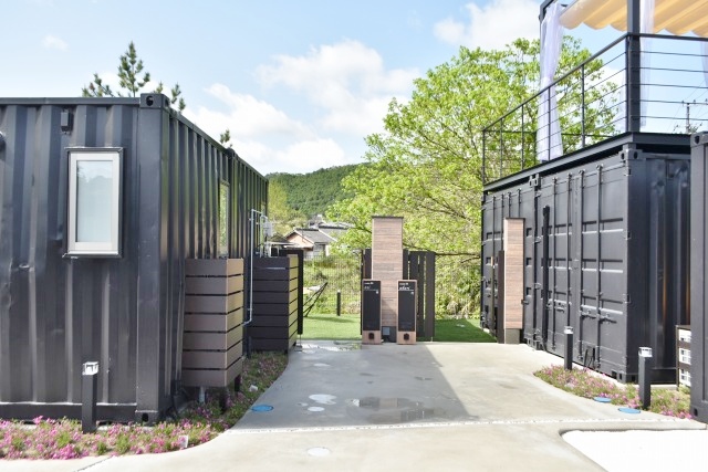 一棟ずつアプローチがついている