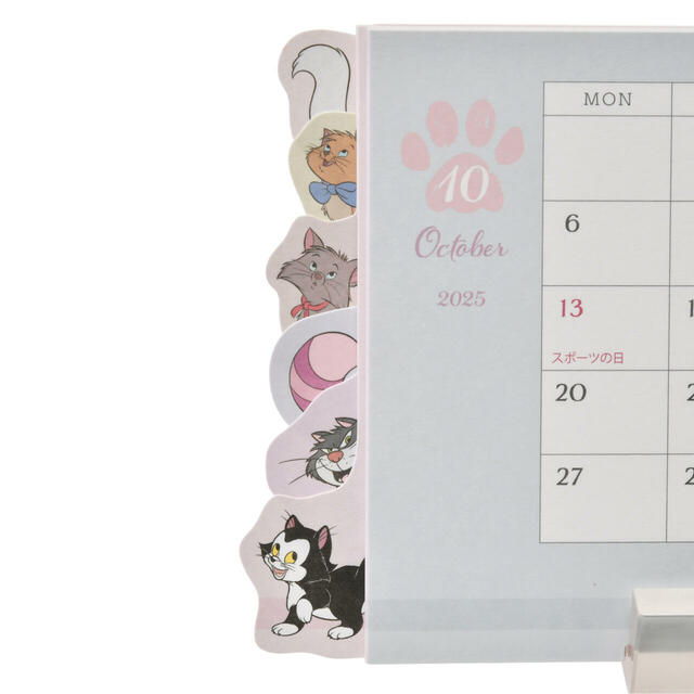 ディズニーキャラクター 卓上カレンダー スタンド付き ディズニーキャット Calendar＆Organizer 2025 1,600円