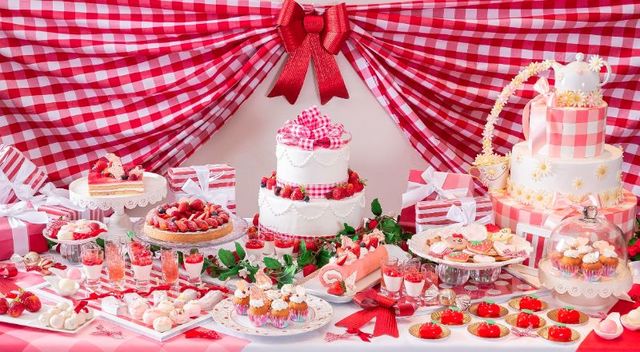RED strawberry tea party